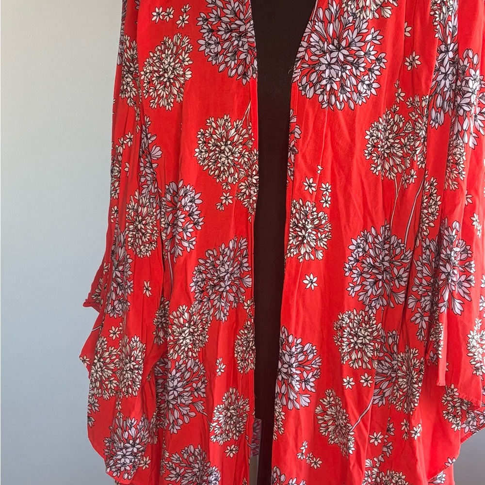 a.n.a Coral Floral Duster